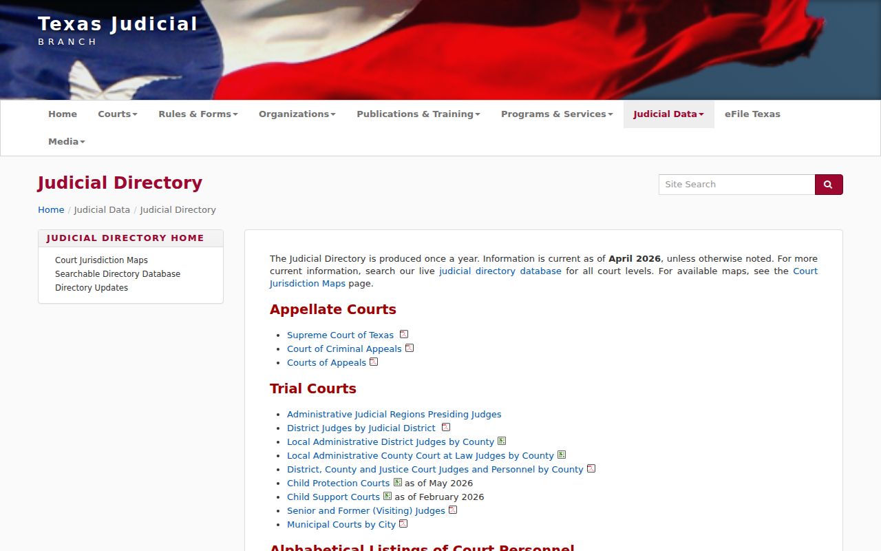 Zavala County warrant court-routing information in the Texas Judicial Directory